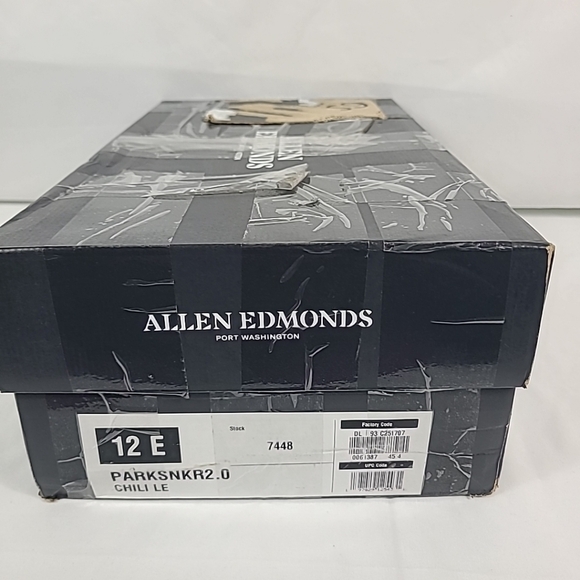 Allen Edmonds Park Avenue 2.0 Oxford Dress Sneaker Chili Brown Leather Sz 12 E - Picture 9 of 9